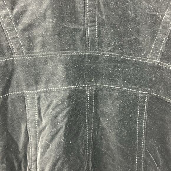 Chico's womens M black velvet button up long sleeve coat jacket - Picture 7 of 7
